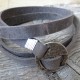  Grey Suede Triple Wrap Men's Bracelet with Oxidized Silver-Plated Circle by Gal Cohen