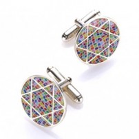 Star of David Cufflinks - Multicolor