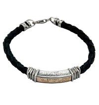Leather Shema Yisrael Bracelet