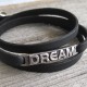 Braided Black Leather Triple Wrap Men's Bracelet with Oxidized Silver-Plated "Dream" Plaque by Gal Cohen