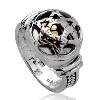 Star of David Silver 5 Elements Kabbalah Ring